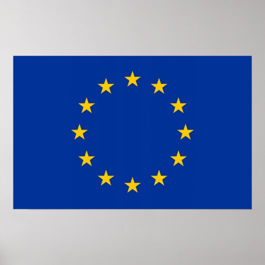 Poster avec le drapeau de l'Union européenne (Devant)