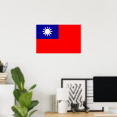 Poster avec le drapeau de Taïwan (Bureau à domicile)