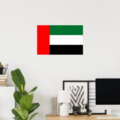 Poster avec le drapeau des Émirats Arabes Unis (Bureau à domicile)