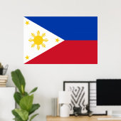 Poster avec le drapeau des Philippines (Bureau à domicile)