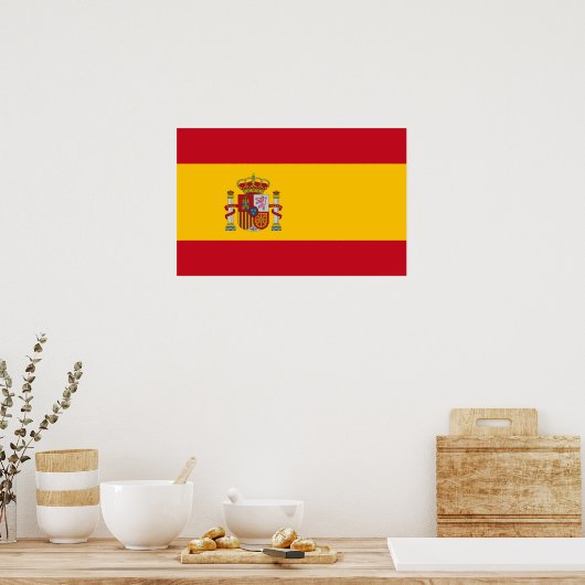 Poster avec le drapeau d'Espagne (Cuisine)