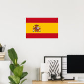 Poster avec le drapeau d'Espagne (Bureau à domicile)