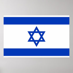 Poster avec le drapeau d'Israël