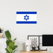 Poster avec le drapeau d'Israël (Bureau à domicile)