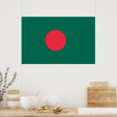Poster avec le drapeau du Bangladesh (Cuisine)