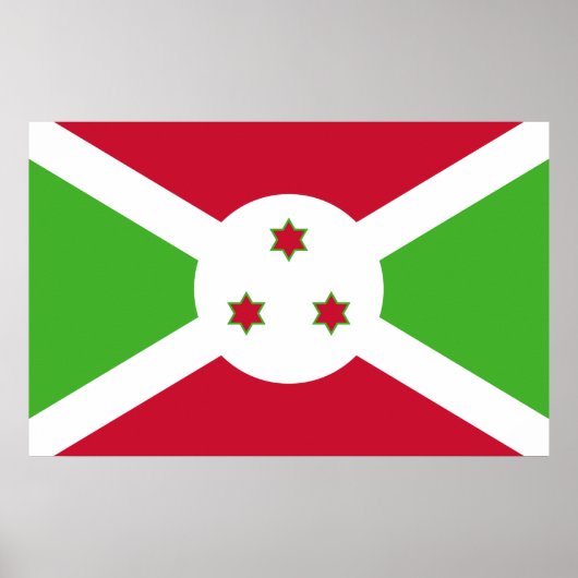 Poster avec le drapeau du Burundi (Devant)