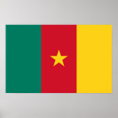 Poster avec le drapeau du Cameroun (Devant)