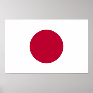 Poster avec le drapeau du Japon