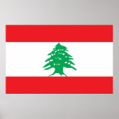 Poster avec le drapeau du Liban (Devant)