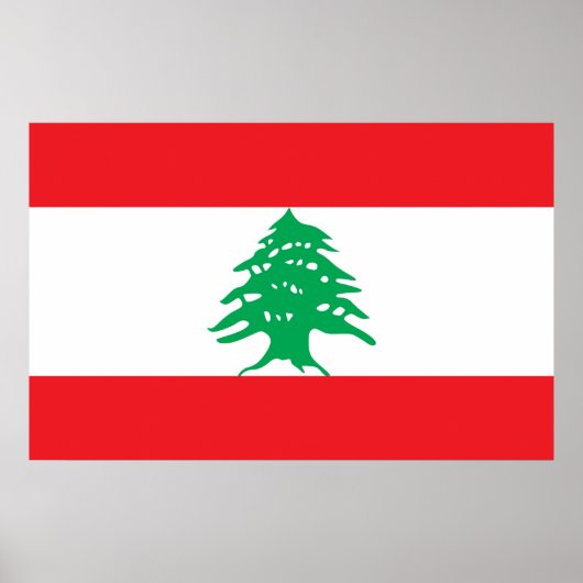 Poster avec le drapeau du Liban (Devant)
