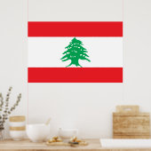 Poster avec le drapeau du Liban (Cuisine)
