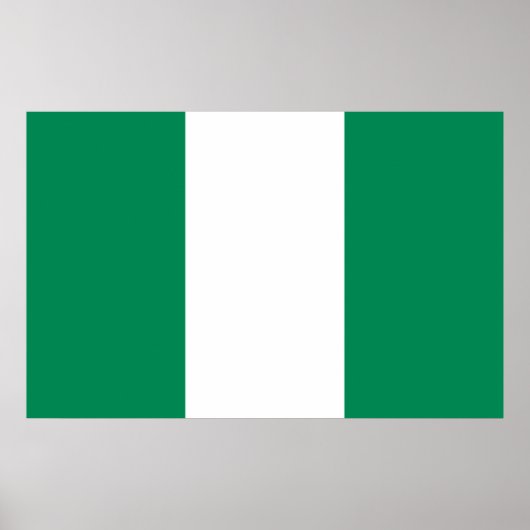Poster avec le drapeau du Nigeria (Devant)