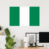 Poster avec le drapeau du Nigeria (Bureau à domicile)