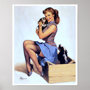 Poster Avec le Pin de chiots