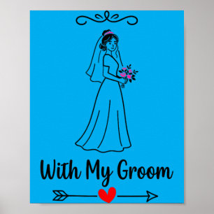 Poster Avec l'époux correspondant au couple mariage lune