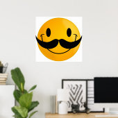 Poster avec Moustache (Bureau à domicile)