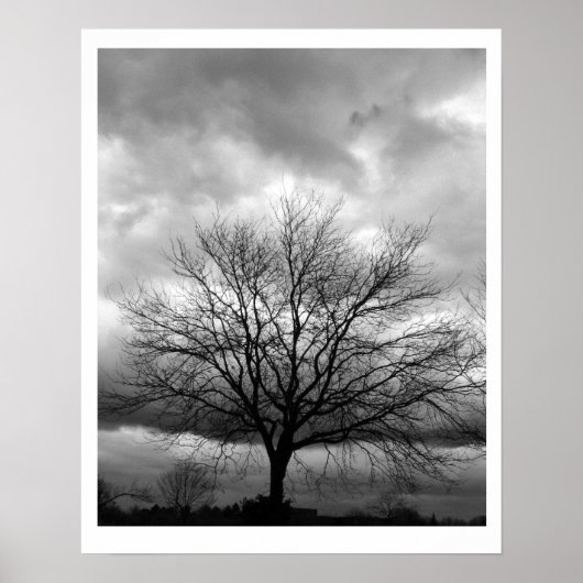 POSTER avec option de mise à niveau "Nuages de tem (Devant)