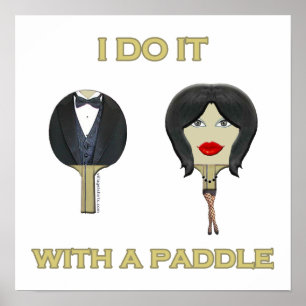Poster Avec Paddle Ping Pong