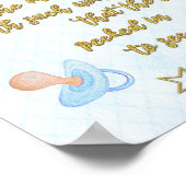 Poster avec poème pour bébé garçon garderie ou cha (Coin)