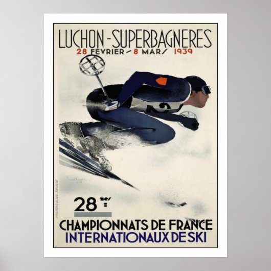 Poster avec Poster de ski Cool de France (Devant)