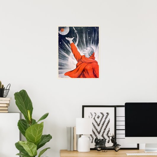 Poster avec propagande Vintage URSS Imprimer (Bureau à domicile)