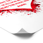 Poster Avec qui je suis amoureux, texte drôle dans le coe (Coin)