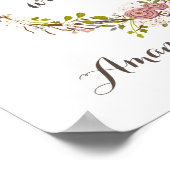 Poster Avec tout mon coeur Mariage de couronne fleurie (Coin)