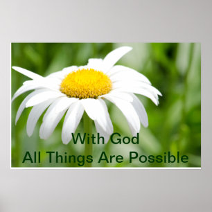 POSTER AVEC UN DIEU TOUTES LES CHOSES SONT POSSIBLES