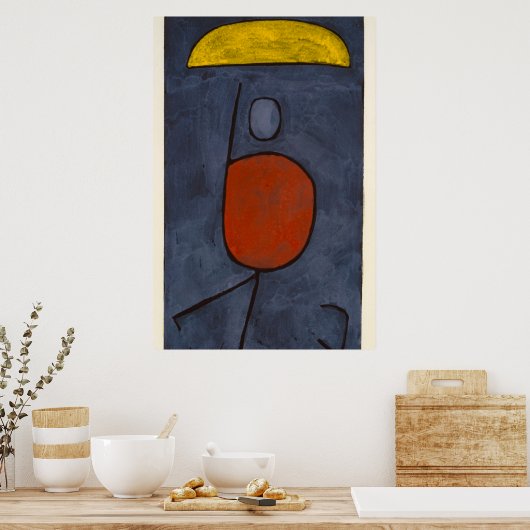 Poster Avec un parapluie par Paul Klee (Cuisine)
