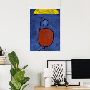 Poster Avec un parapluie par Paul Klee