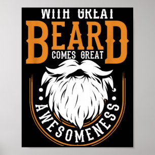 Poster Avec une grande barbe vient une grande awesomeness