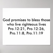 Poster avec versets de la Bible (Devant)