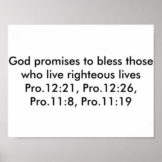 Poster avec versets de la Bible (Devant)