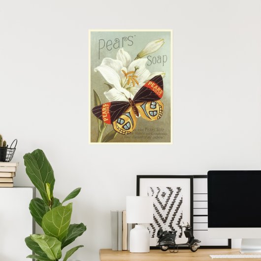 Poster avec Vintage Pears Sap Print (Bureau à domicile)