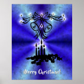 Poster Avent, Artdeco de Noël sur Blue Green Rainbow (Devant)