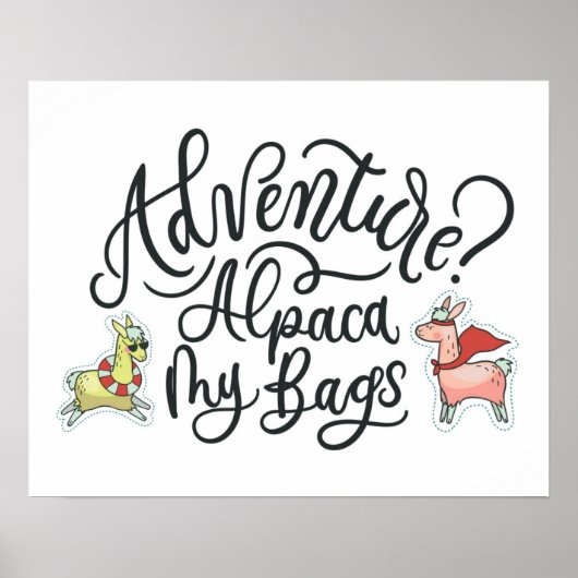 Poster Aventure ? Alpaca Mes Sacs (Devant)