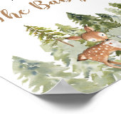 Poster Aventure animale de cerfs Voeux de camping pour bé (Coin)