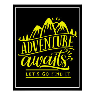 Poster Aventure Attend Allons le trouver