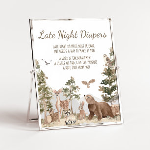 Poster Aventure Bois Animaux Late Night Diapers