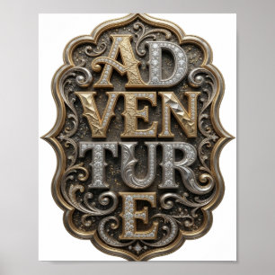 Poster Aventure Bold Gold DESIGN Audacieux