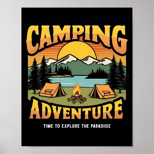 Poster Aventure Camping (Devant)