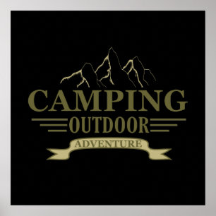 Poster aventure de camping
