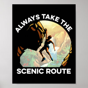 Poster Aventure de camping escalade nature campeur randon