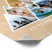 Poster Aventure de collage de photos 25e anniversaire pou (Coin)
