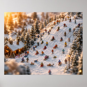 Poster Aventure de colline à toboggan miniature