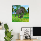 Poster Aventure de dinosaure à long cou dans la jungle (Bureau à domicile)