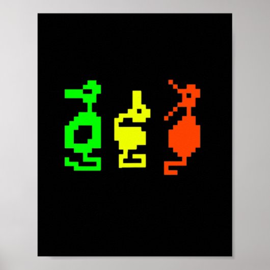 Poster Aventure de jeu vidéo rétro 8 bits Dragon (Devant)