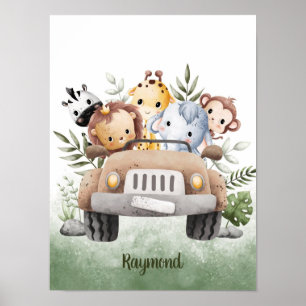 Poster Aventure de l'équipe Safari Personnalisable