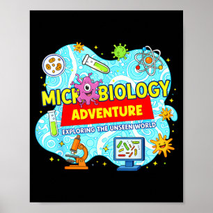 Poster Aventure de microbiologie Explorer le laboratoire