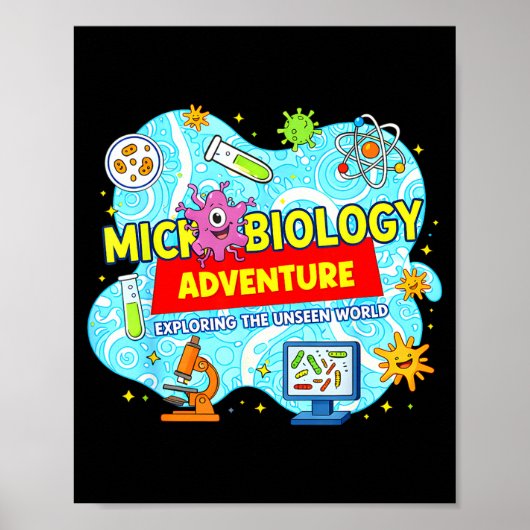 Poster Aventure de microbiologie Explorer le laboratoire (Devant)